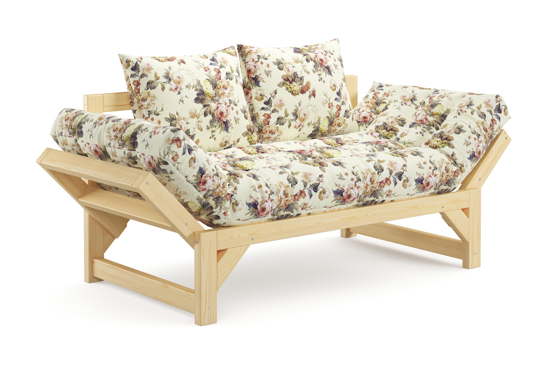 Диван кушетка Амбер желтый с цветами