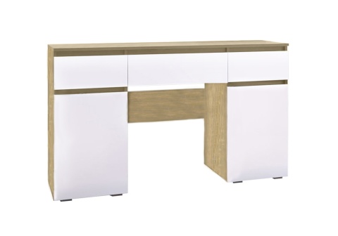 Стол туалетный Ким белый глянец / сонома