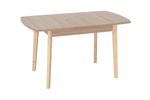 Стол раздвижной с овальной крышкой выбеленная береза / шимо светлый