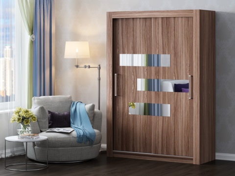 Шкаф-Купе Альба-12 (Ш-1500 х В-2220 х Г-616 мм)/Разные Цвета